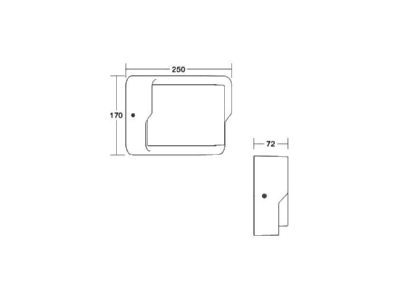 Ma�zeichnung Brumberg 10223103 LED Wandleuchte 3000K  graphit