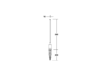 Mazeichnung Brumberg 60020103 LED Erdspiess 3000K  graphit