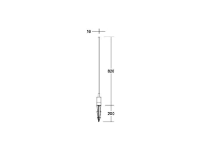 Mazeichnung Brumberg 60021103 LED Erdspiess 3000K  graphit