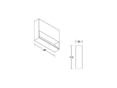 Ma�zeichnung Brumberg 60119103 LED Wandleuchte 3000K  graphit