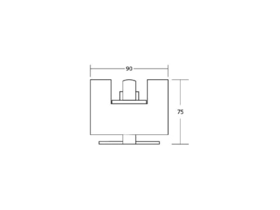 Dimensional drawing Brumberg 60122103 Luminaire bollard 1x3W