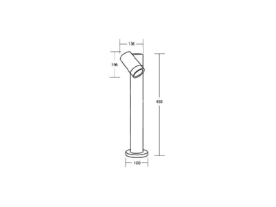Mazeichnung Brumberg 65361100 LED Sockelleuchte dunkelgrau