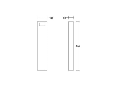 Mazeichnung Brumberg 81475180 Poller 750mm