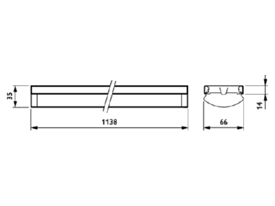 Dimensional drawing 1 Philips Licht LL523X LED  88934700 LED device carrier 840  DALI interact  LL523X LED 88934700
