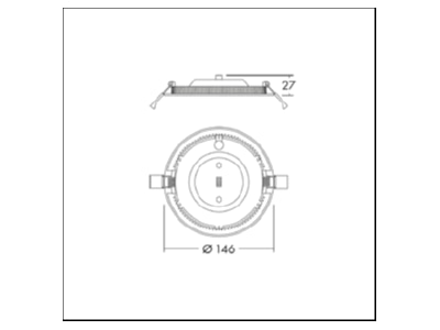 Dimensional drawing THORNeco ZOE VARIOF  96637118 Downlight spot floodlight ZOE VARIOF 96637118