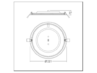 Dimensional drawing THORNeco ZOE VARIOF  96637120 Downlight spot floodlight ZOE VARIOF 96637120