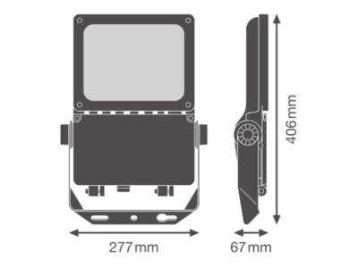 Dimensional drawing Ledvance FLFLEX 4099854373183 Downlight spot floodlight FLFLEX4099854373183