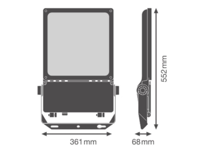 Dimensional drawing Ledvance FLFLEX 4099854373640 Downlight spot floodlight FLFLEX4099854373640