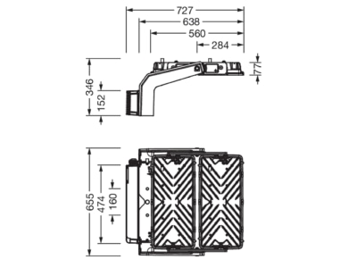 Dimensional drawing 2 Siteco 5XA779116T01AB Downlight spot floodlight