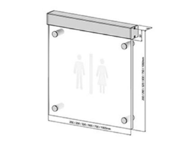 Product image Scharnberger Has  54281 Sign luminaire single sided 1W
