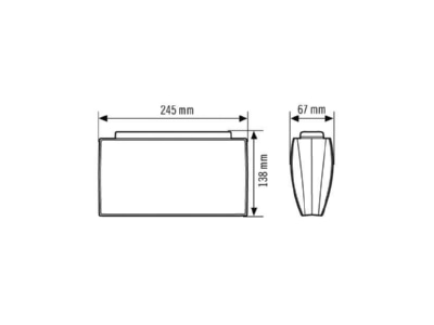 Mazeichnung ESYLUX SLE SLFEL EN10061813 Notleuchte 24m EKW 4W SLE LEDi SC C Decken