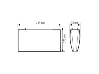 Mazeichnung ESYLUX SLE SLFEL EN10061837 Notleuchte 30m EKW 4W SLF LEDi SC C Decken