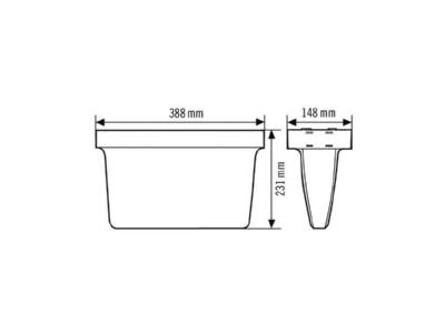 Mazeichnung ESYLUX SLXELLED  EN10077203 Notleuchte Deckenaufbau 3h 32m