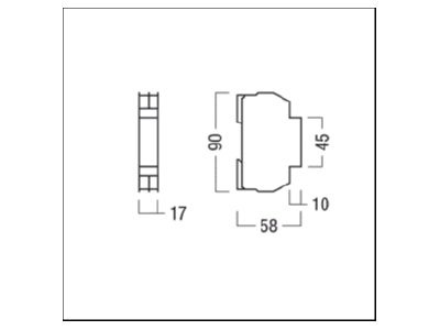 Dimensional drawing Zumtobel ONLITE  22157024 System component for lighting control ONLITE 22157024