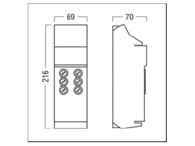 Ma�zeichnung Zumtobel ONLITE OCM NSI Stromkreismodul
