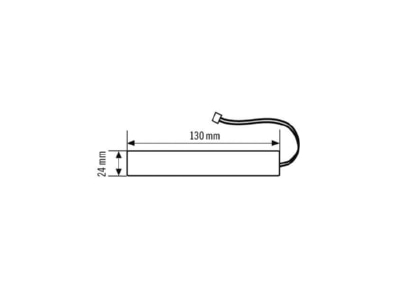 Dimensional drawing ESYLUX ELXBATT NiCd1800mAh Rechargeable battery 1800mAh 3 6V ELX Akku EN10077418