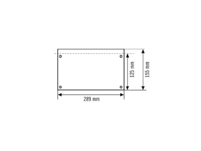 Dimensional drawing ESYLUX SLX24DIS  EN10032547 Acrylic plate for emergency luminaire EN10032547