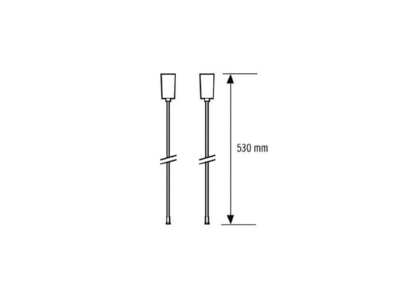 Dimensional drawing ESYLUX SLXELXTUBEPEND SET Mounting kit for luminaires