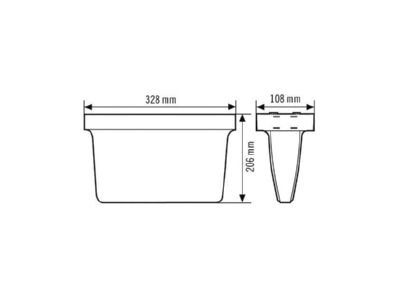 Mazeichnung ESYLUX SLXELLED  EN10077364 LED Notleuchte weiss 8h  fuer AP  Deckenmontage