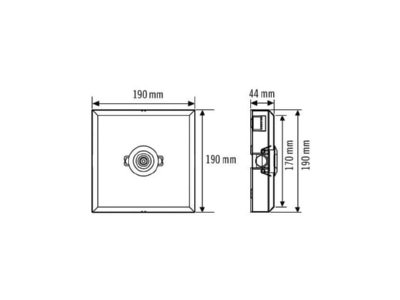 Mazeichnung ESYLUX ELHELLED3hSCSMOFFICE LED Notleuchte 3h