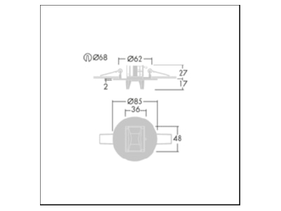 Mazeichnung Zumtobel VOYAGER C  96548976 LED Notlichtleuchte ROUTE MRE E3M SIL VOYAGER C 96548976