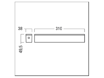 Ma�zeichnung Zumtobel PURESIGN C  42186010 LED Rettungszeichenleuchte PURESIGN C 42186010