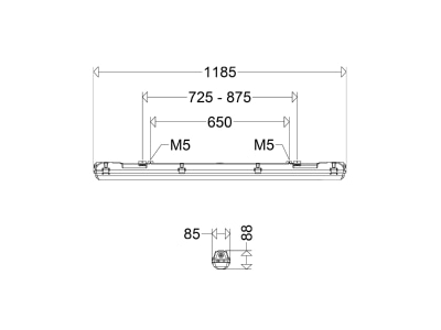 Ma�zeichnung Schuch 167 12L42G2 1 MA LED Notleuchte 1 h 4000K