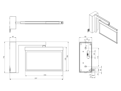 Ma�zeichnung RP Technik AMWA009ML Rettungszeichenleuchte ZB  ML  Piktoset