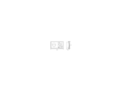 Mazeichnung RP Technik KCW019ML IP64 Sicherheitsleuchte ZB  ML  Piktoset