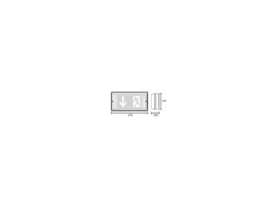 Ma�zeichnung RP Technik PFW029ML Rettungszeichenleuchte ZB  ML  Piktoset