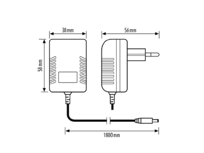 Ma�zeichnung ESYLUX EN10050190 Elektrisches Zubehoer