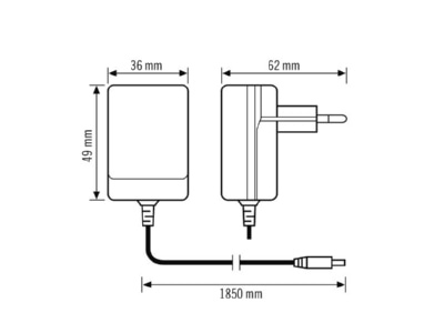 Ma�zeichnung ESYLUX SLP 2POWER SUPPLY Spannungsversorgung