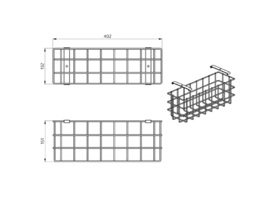 Dimensional drawing BEG 7888 Protective housing for luminaires