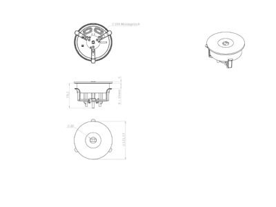 Mazeichnung RP Technik ILEL421WL Sicherheitsleuchte Wireless  1h