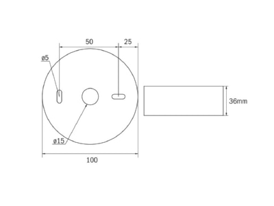 Ma�zeichnung RP Technik ILDL421SC SW LED Sicherheitsleuchte Decke  Linsensystem