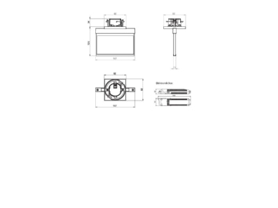 Ma�zeichnung RP Technik AIE009ML AZ LED Rettungszeichenleuchte ZB   ML  anthrazit