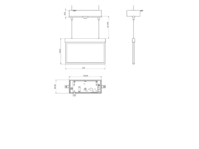 Ma�zeichnung RP Technik AMDT009ML AZ LED Rettungszeichenleuchte ZB   ML  anthrazit