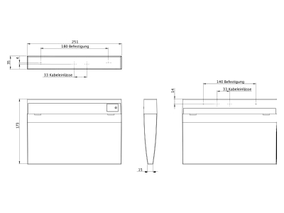 Ma�zeichnung RP Technik KMMU019ML Rettungszeichenleuchte ZBA   ML