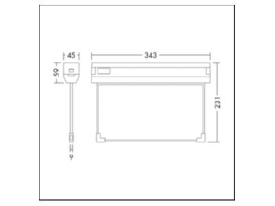 Mazeichnung Zumtobel NINA 30M SE 96635654 Fluchtwegeleuchte NINA 30M SE96635654
