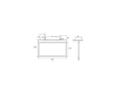 Ma�zeichnung RP Technik AXC401WL E Rettungszeichenleuchte 1h  Wireless