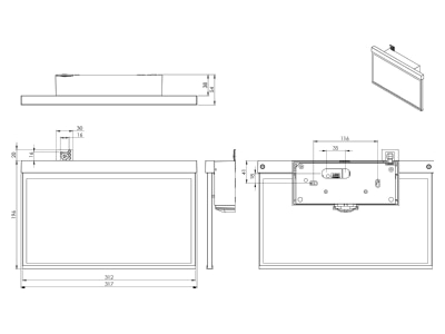 Mazeichnung RP Technik AXW403WL Rettungszeichenleuchte 3h  Wireless  weiss