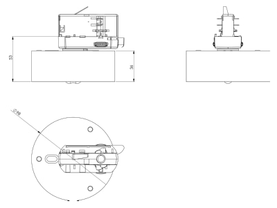 Ma�zeichnung RP Technik ILDL423SC 3P Sicherheitsleuchte EB 3h  weiss
