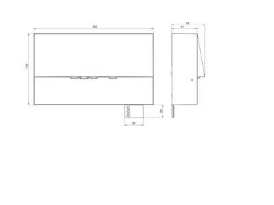 Dimensional drawing 1 RP Technik WAF423WL Emergency luminaire IP20

