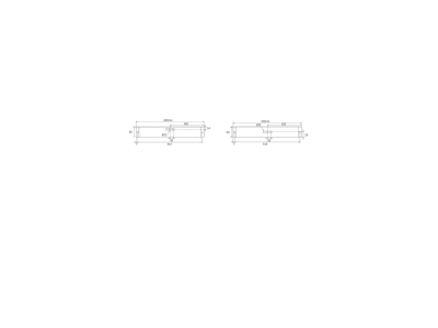 Dimensional drawing 1 RP Technik KBU413WL Sign luminaire single double sided
