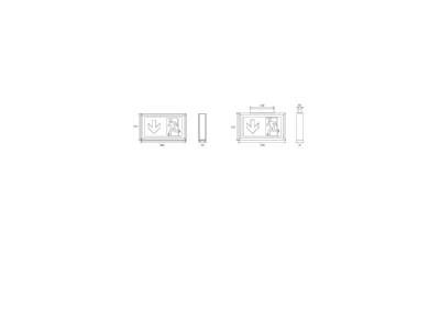 Ma�zeichnung RP Technik KDU413WL Sicherheitsleuchte EB 3h  Wireless