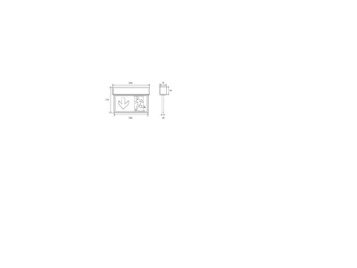Dimensional drawing 2 RP Technik KSU411SC Sign luminaire single double sided