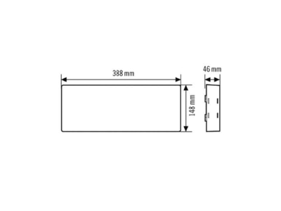 Dimensional drawing ESYLUX ELXELLED  EN10077098 Emergency luminaire 3W IP54 3   8h ELXELLED EN10077098