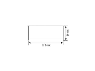 Dimensional drawing ESYLUX SLX FLAT  EN10077807 Sticker for emergency luminaire SLX FLAT EN10077807