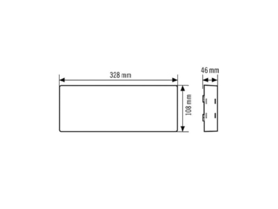 Dimensional drawing ESYLUX SLXELLED  EN10077074 Emergency luminaire 3W IP54 3   8h SLXELLED EN10077074