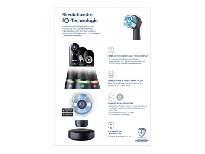 Detailansicht 1 Procter Gamble Braun iO Series 7N sw Onyx Oral B Zahnbuerste Magnet Technologie